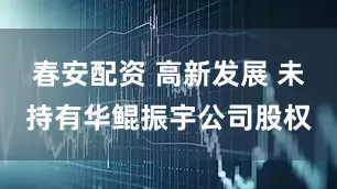 春安配资 高新发展 未持有华鲲振宇公司股权