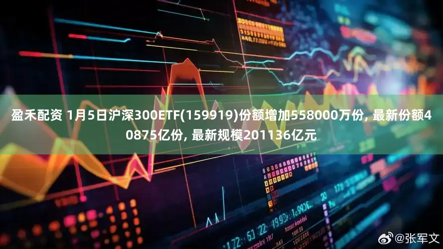 盈禾配资 1月5日沪深300ETF(159919)份额增加558000万份, 最新份额40875亿份, 最新规模201136亿元